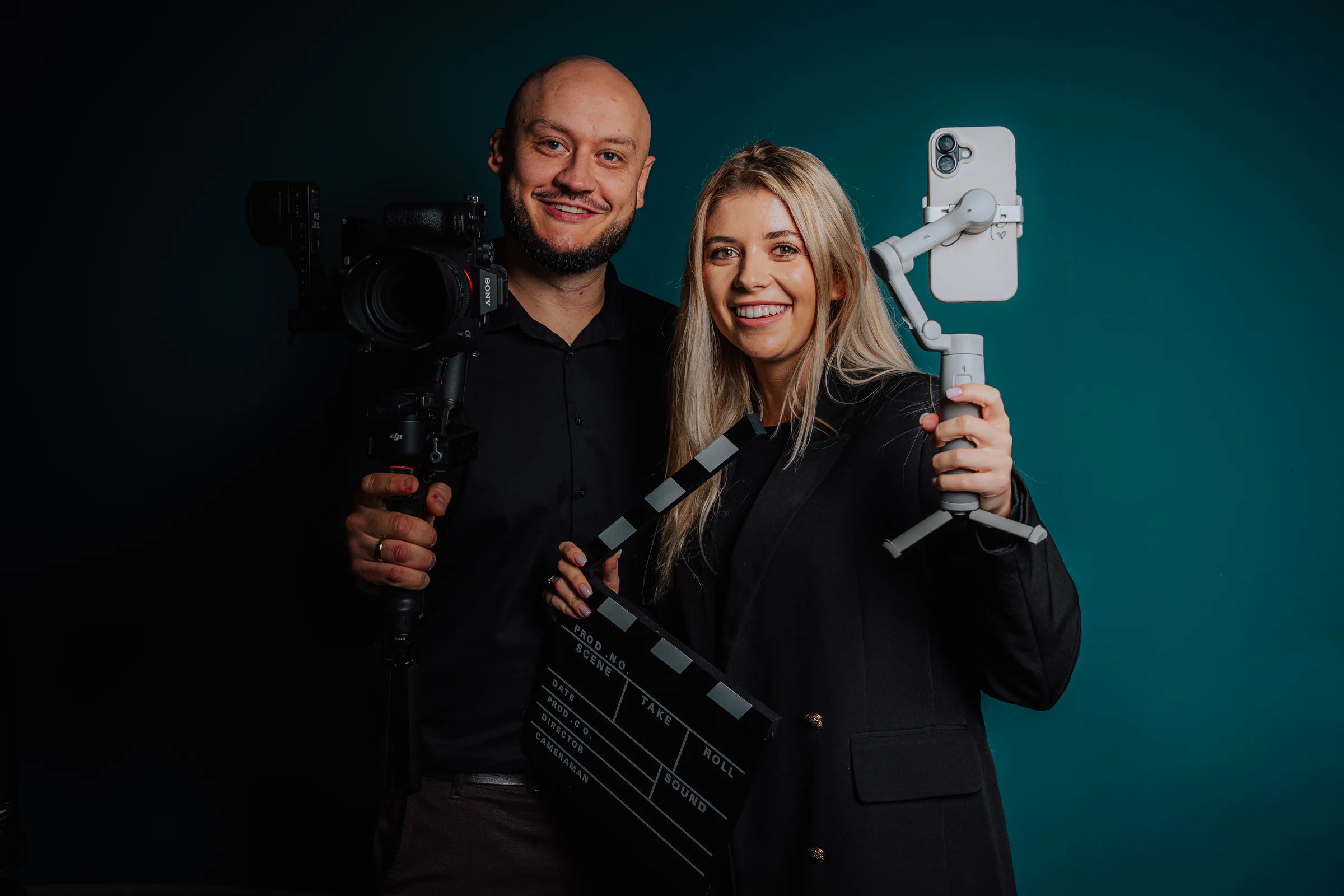 Kacper i Natalia z kamerą na planie